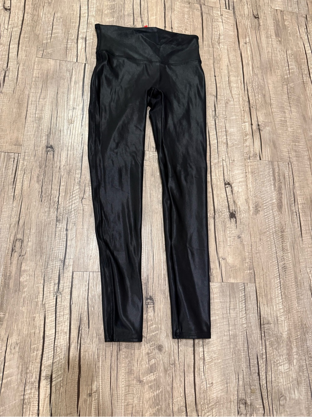SPANX Shiny Black High-Waist Leggings